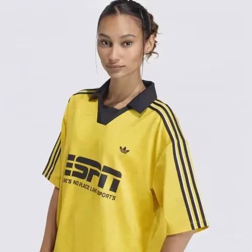 Женская футбольная футболка оверсайз FOOTBALL JERSEY SPONSOR Adidas Originals, желтый — фото 2