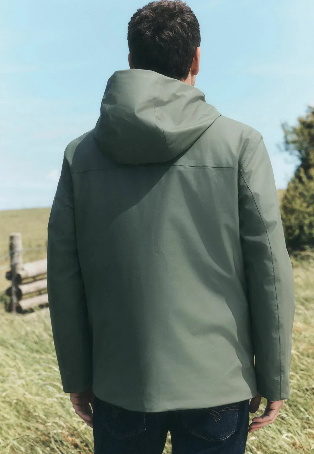 Водонепроницаемая прорезиненная куртка-анорак - водонепроницаемая куртка Next, Khaki Green — фото 3