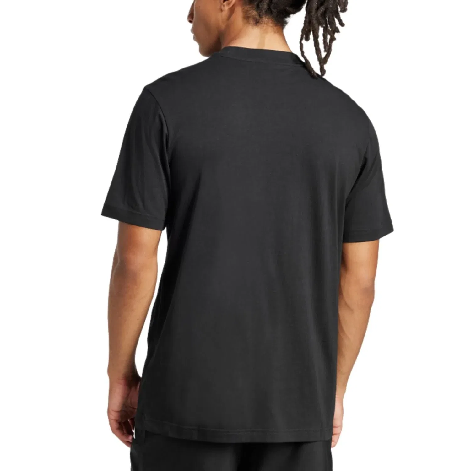 Мужская футболка Essentials T-Shirt Asia Sizing 'Black' adidas, черный — фото 3