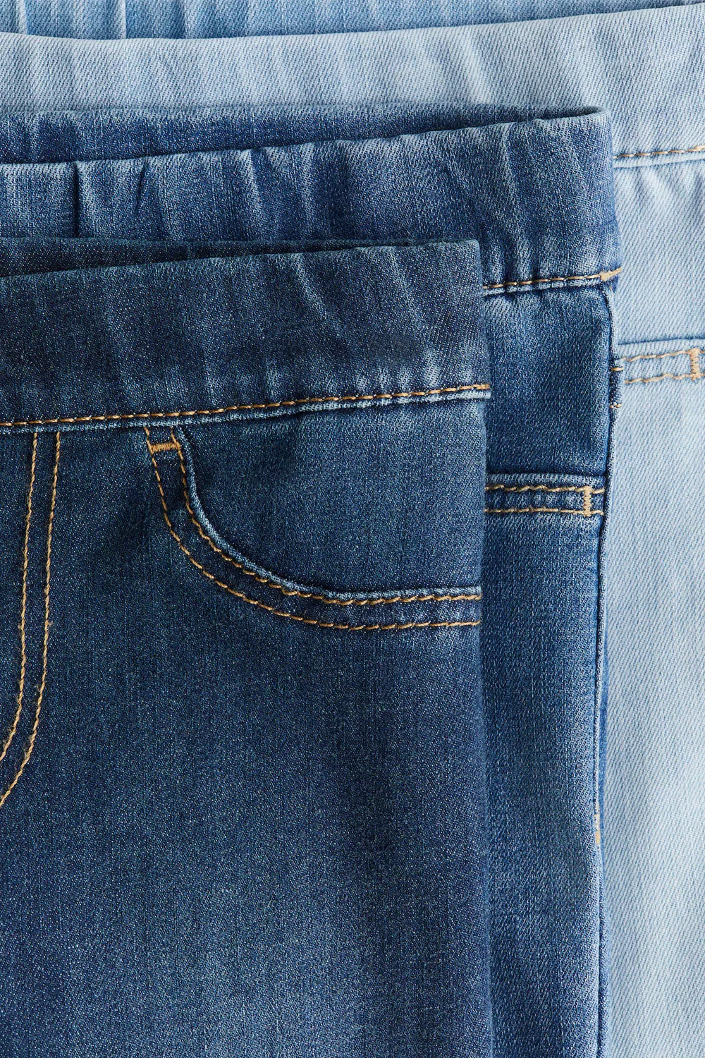3 пары джинсовых леггинсов H&M, Denimblau — фото 2