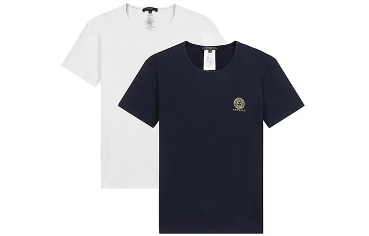 Мужские футболки комплект 2 шт с круглым вырезом VERSACE
