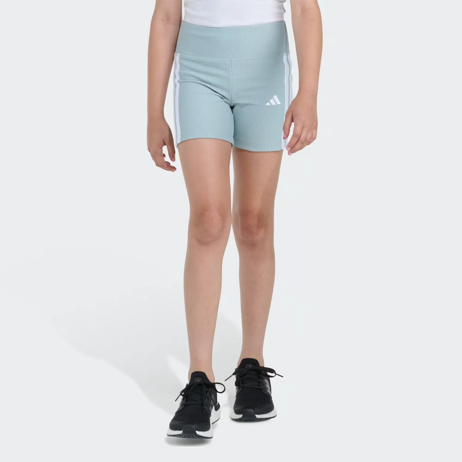Детские шорты с необработанным краем Rib Bike Shorts Adidas Sportswear, шалфейный