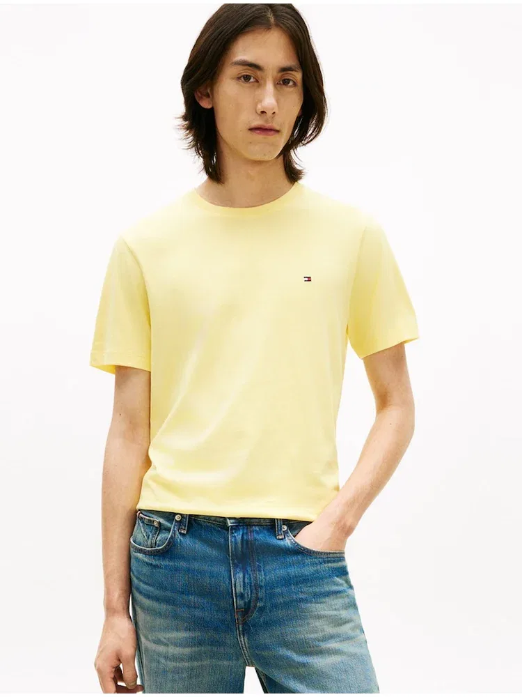Футболка классическая солидная T12G1TPO110MT1ZF0 TOMMY HILFIGER, Lemon