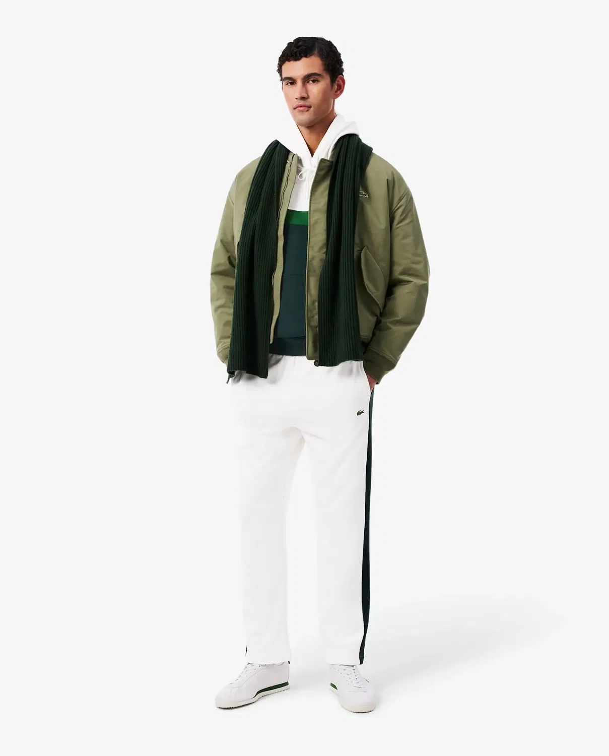Худи мужская Lacoste Verde, с блок-цветом — фото 4