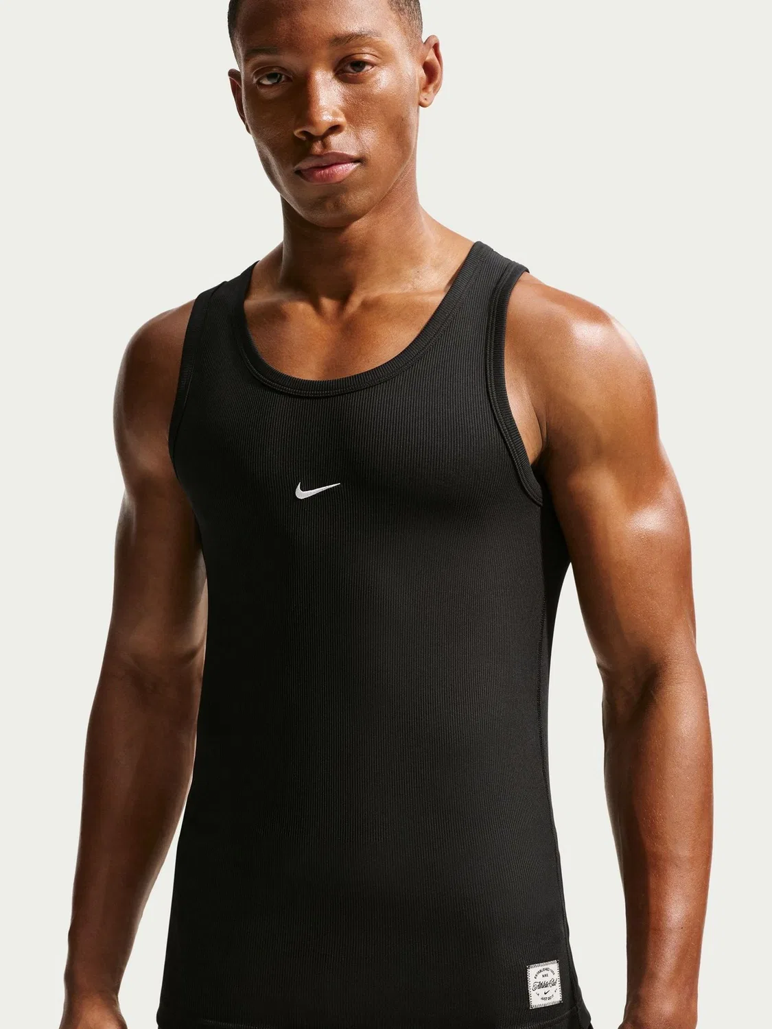 Майка тренировочная Athletic Club Dri-FIT Ribbed Nike, черный