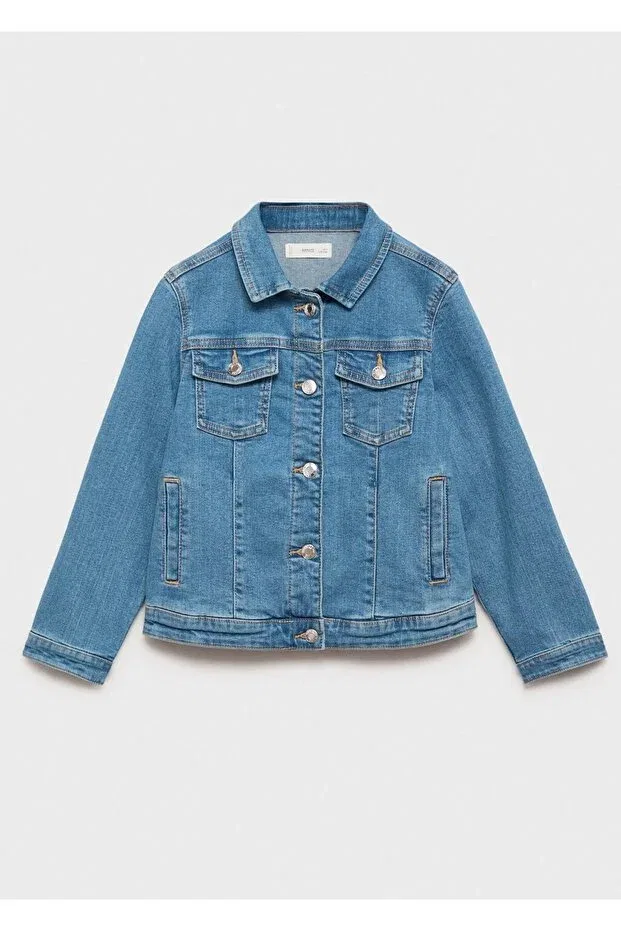 Детский джинсовый жакет Mango Kids, Dull Blue