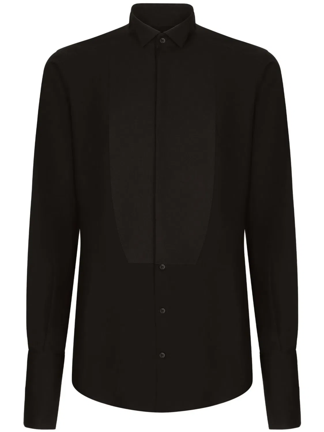 Dolce & Gabbana Рубашка смокинга из хлопка с золотым оттенком