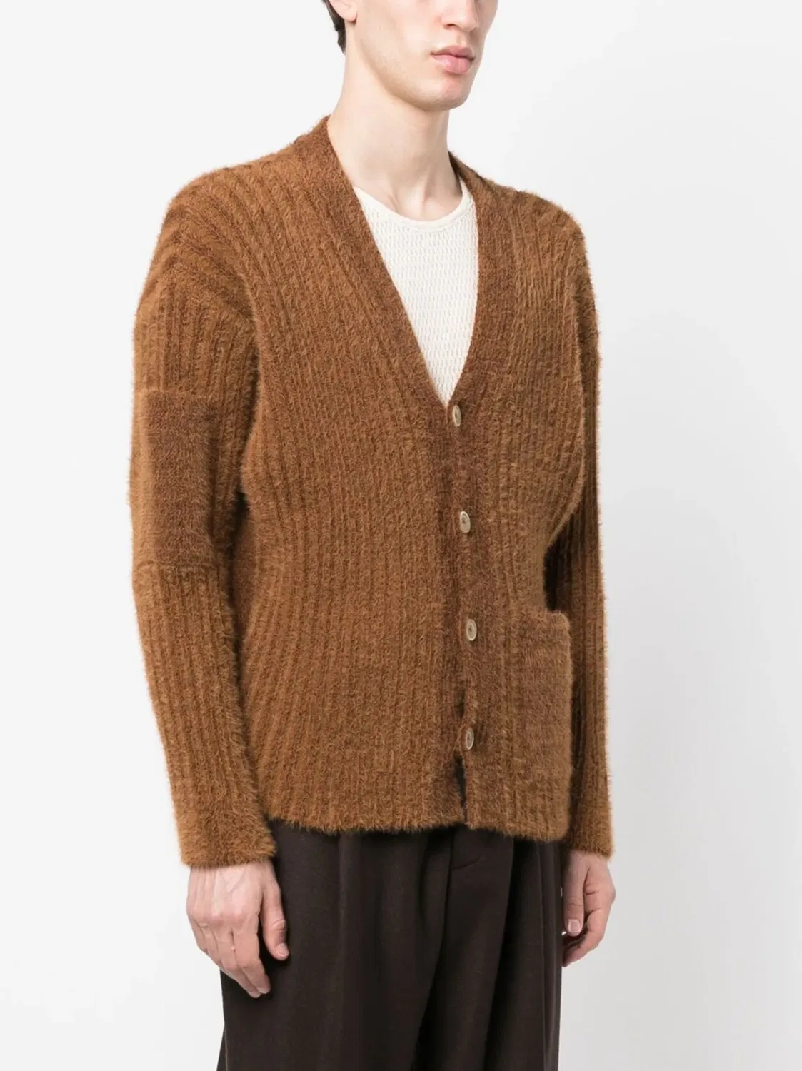 Кардиган Neve с карманами на рукавах Jacquemus, восковой коричневый — фото 2