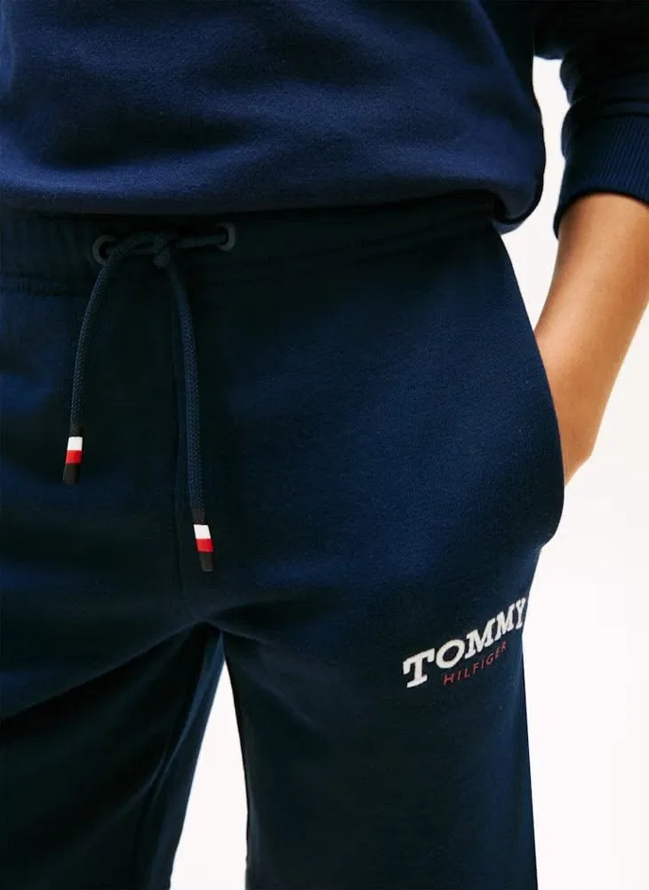 Шорты спортивные с вышивкой логотипа Tommy Hilfiger, темно-синий — фото 3