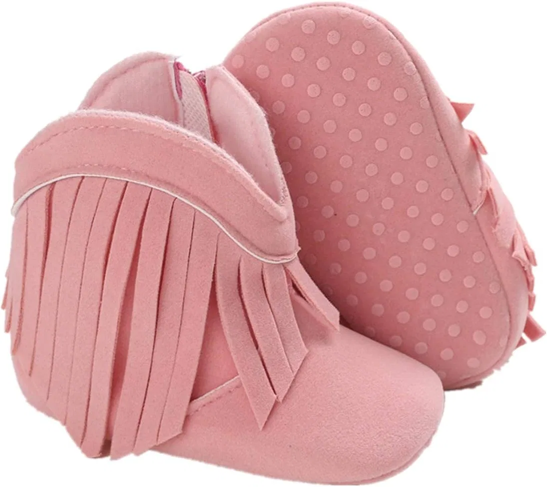 Детские ботинки для девочек с кисточками WILLFUN, Pink