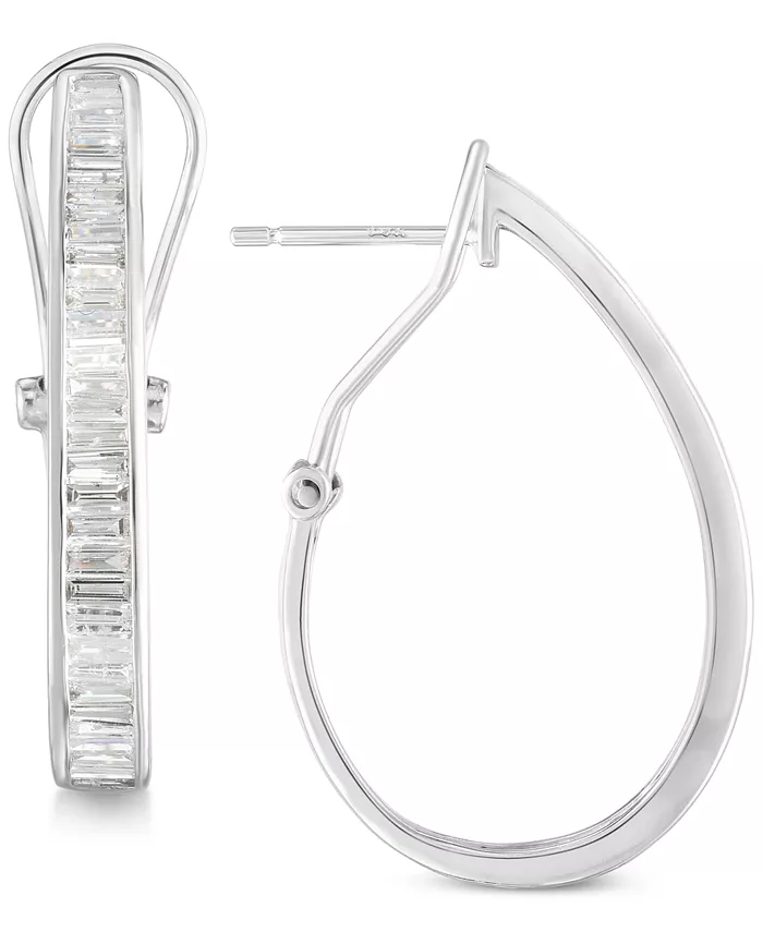 

Бриллиантовые серьги-багет (1 карат) Macy's, золотой