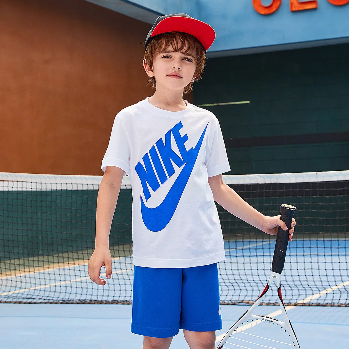 Детский комплект из футболки и шорт Nike, Turkish Blue
