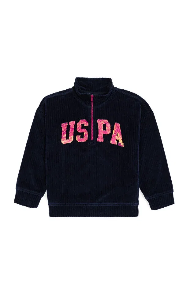 Детская толстовка с длинным рукавом U.S. Polo Assn., Navy Blue — фото 3