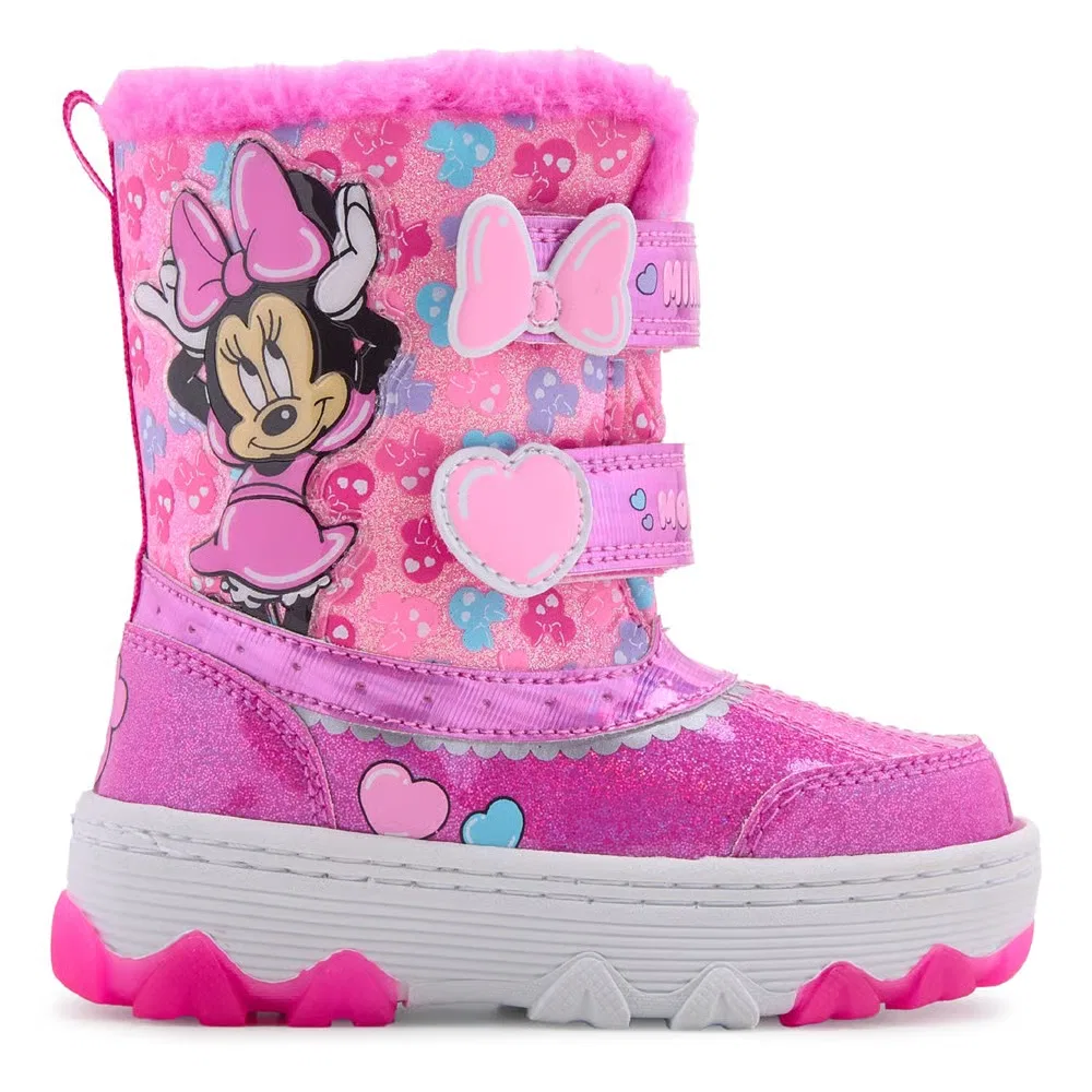 Детские зимние ботинки с подсветкой Minnie Mouse, Pink — фото 2