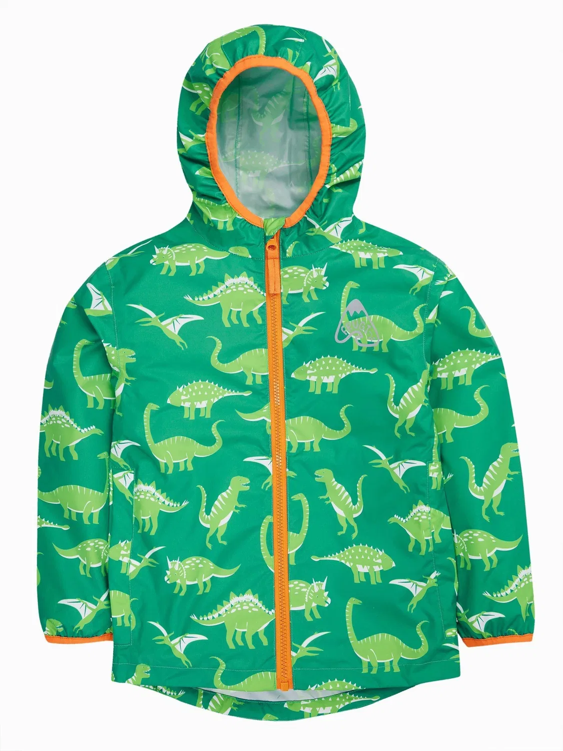 Куртка водонепроницаемая Frugi Dinosaur, зеленый