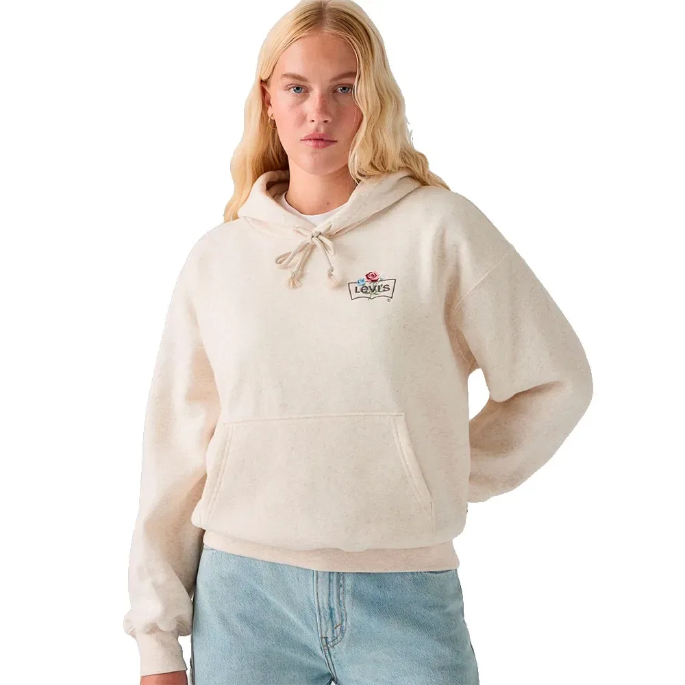 Женский худи с графическим принтом Levi's, Beige — фото 4