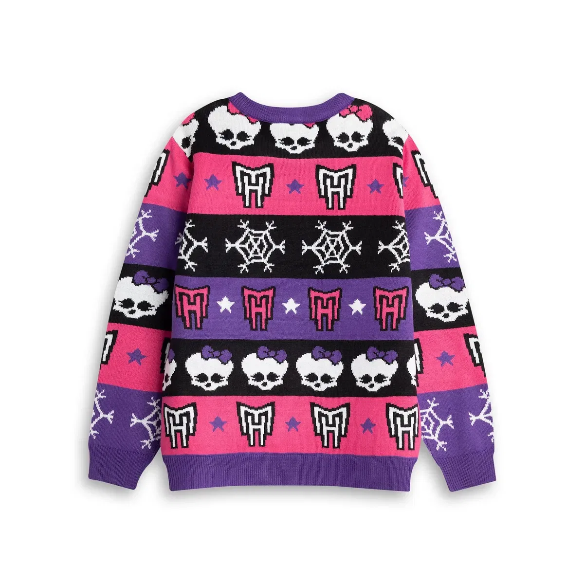 Детский рождественский свитер с узором Skull & Snowflake Fairisle Monster High, Multi — фото 2