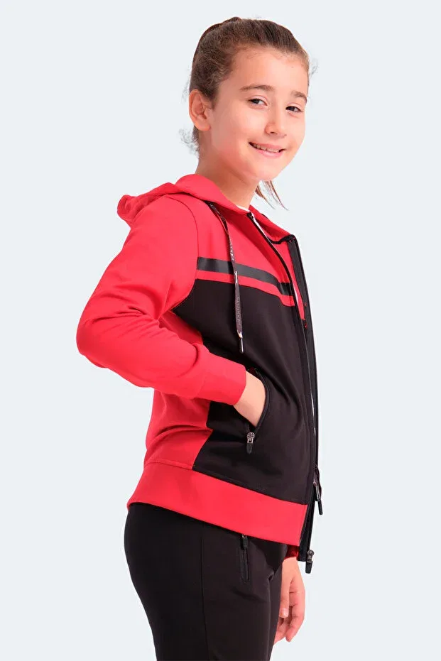 Детский спортивный комплект для девочек с принтом Noon Slazenger, Black / Red — фото 4