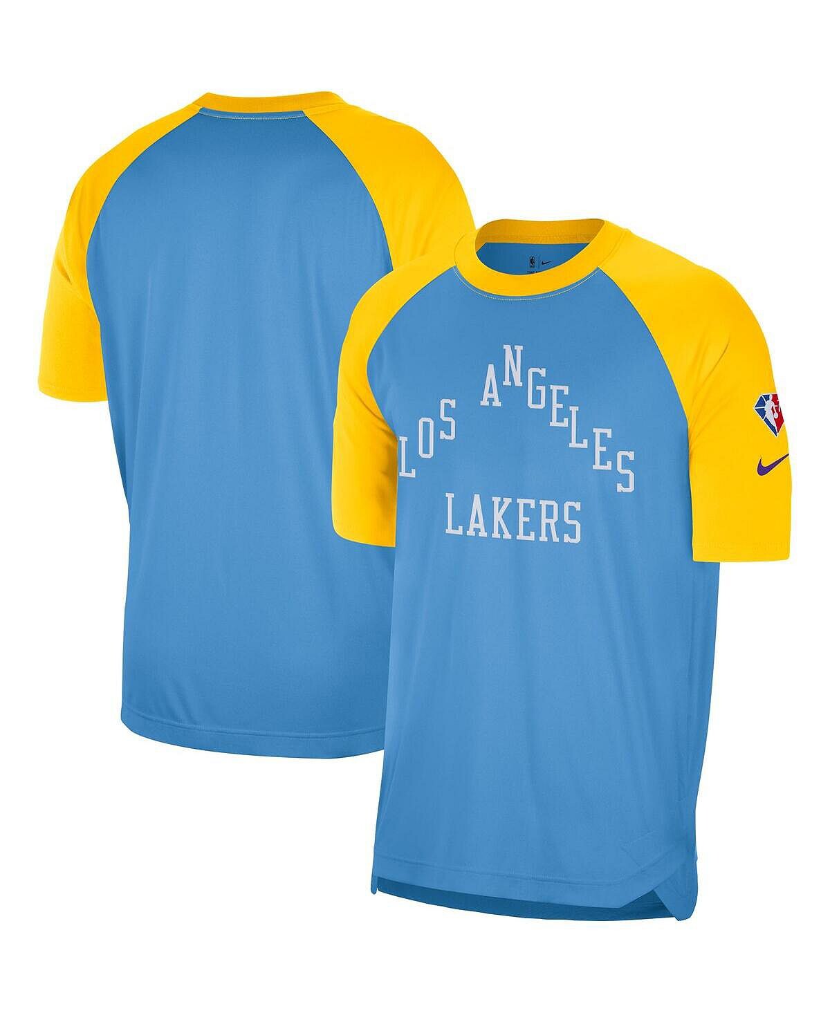

Мужская сине-золотая футболка los angeles lakers 2021/22 city edition pregame warm-up shooting футболка Nike, мульти