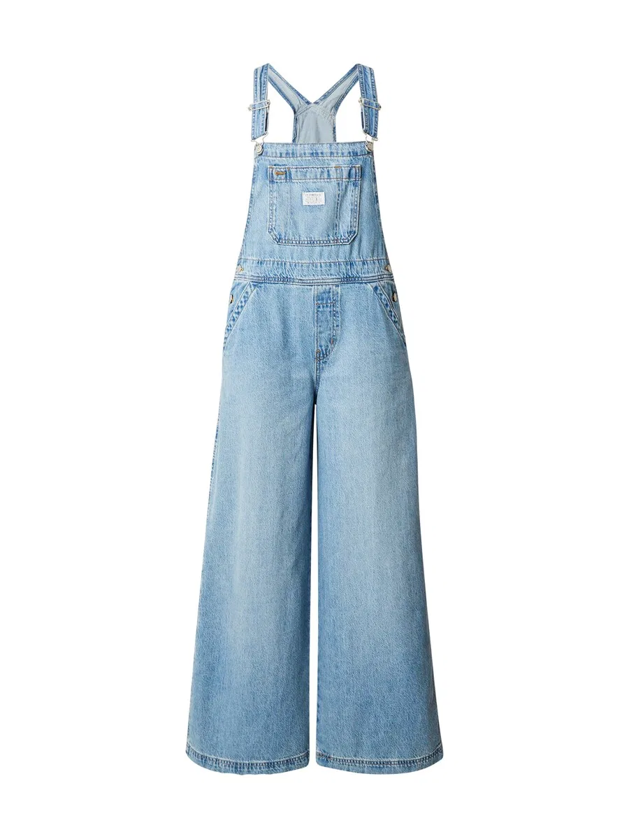 Джинсовый комбинезон LEVI'S с широкими штанинами, размер 'XL Overall', синий деним