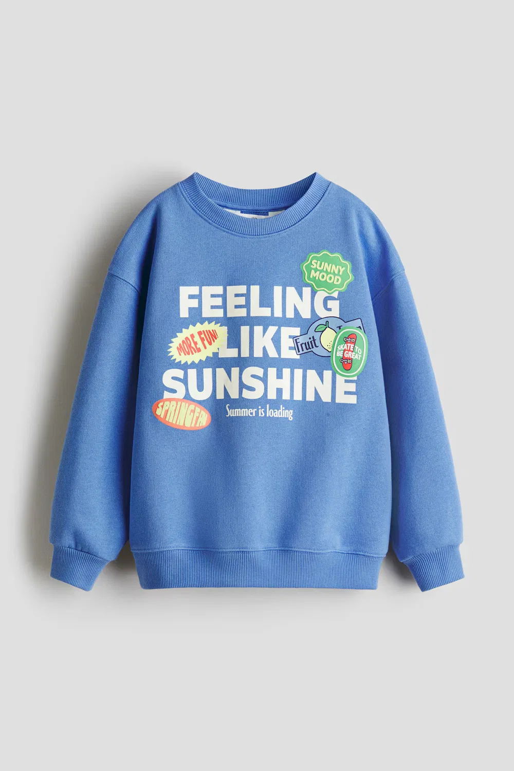 Толстовка с принтом H&M, Blau/Sunshine