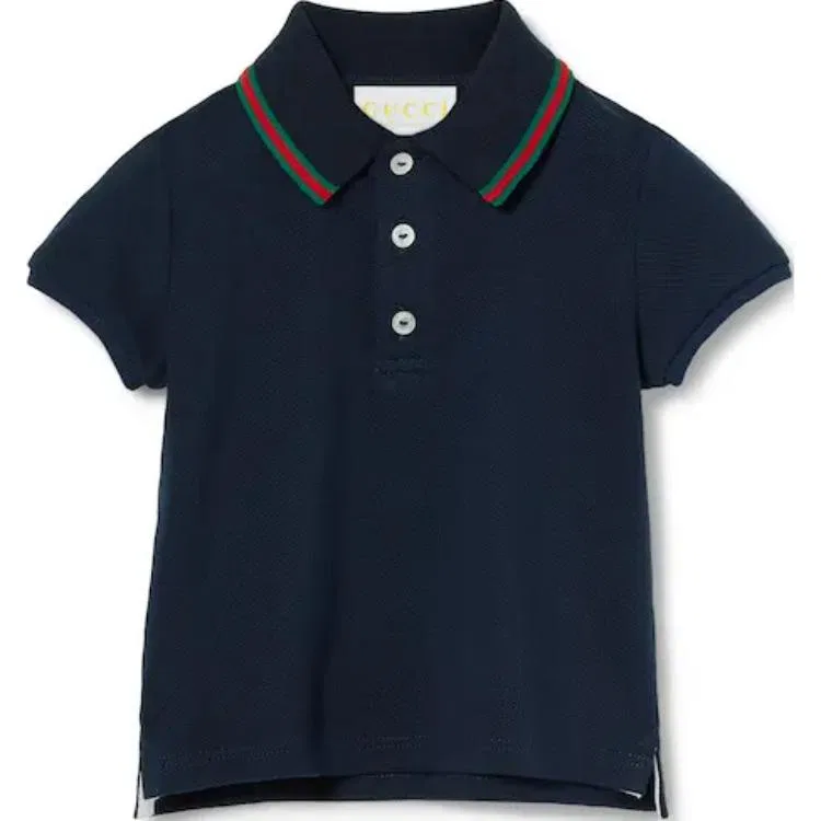 Детская футболка с коротким рукавом Dark Blue GUCCI