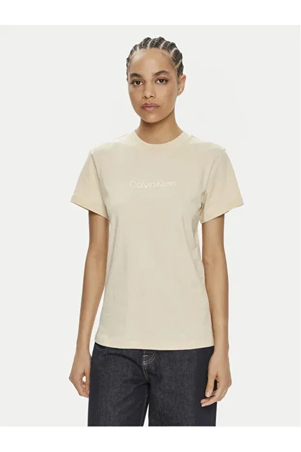 Женская футболка свободного кроя Calvin Klein, Beige