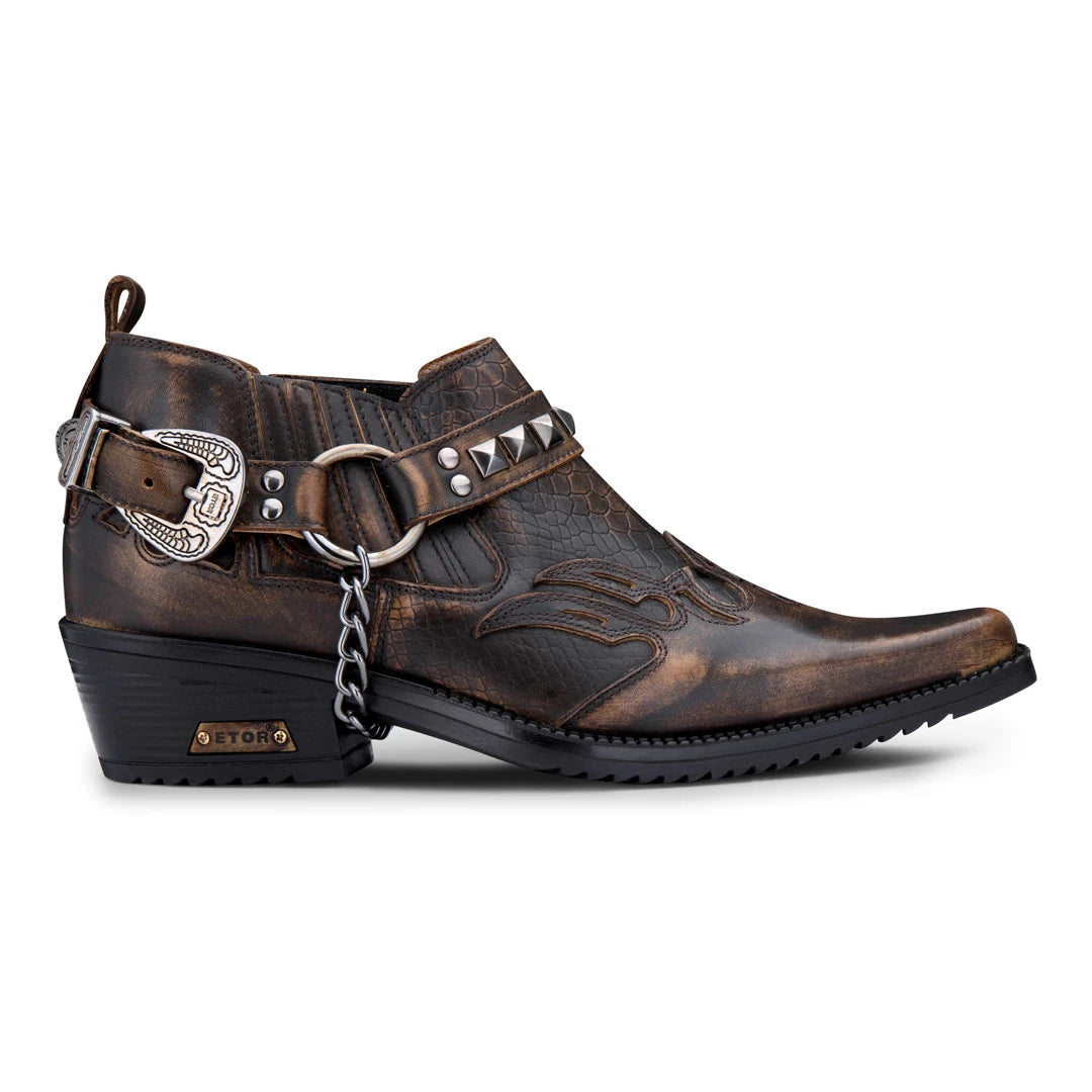 

Туфли Wincklepickers из натуральной кожи Cowboy на кубинском каблуке Etor, коричневый
