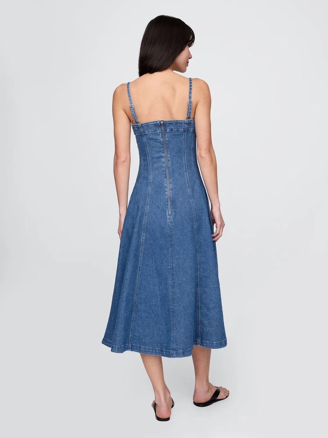 Платье-миди джинсовое Gap Medium Wash — фото 2