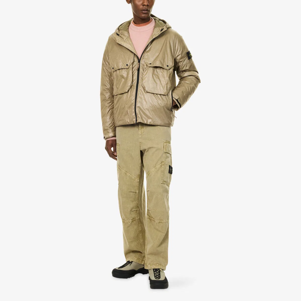Легкая трехслойная нейлоновая куртка Stone Island, зеленый — фото 2