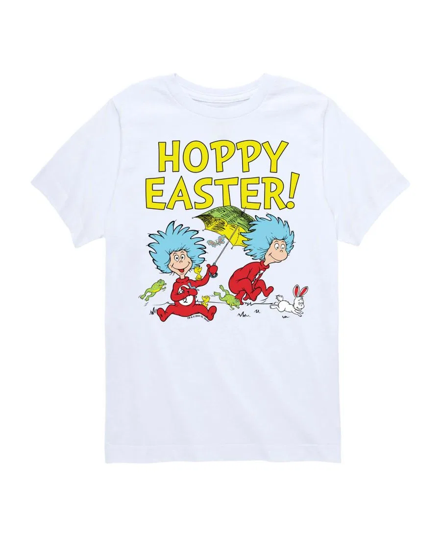 Детская футболка с коротким рукавом и принтом Hoppy Easter Dr. Seuss Hybrid, White