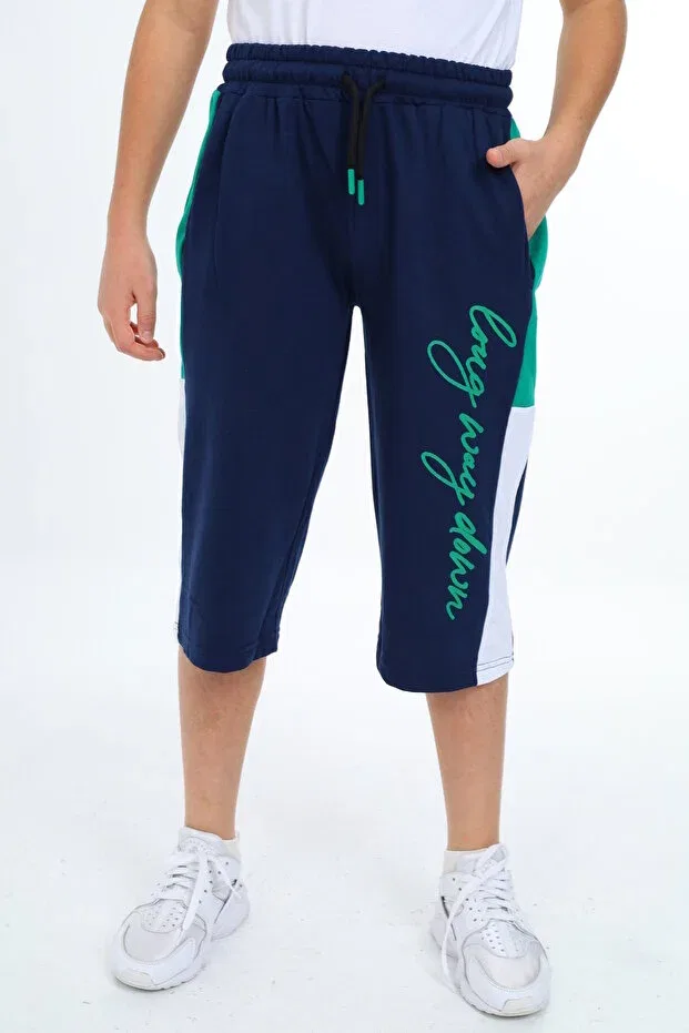 Детские шорты для мальчиков хлопковые Angelos Girls, Navy Blue — фото 2