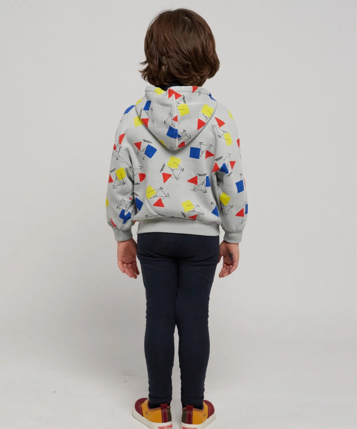 Детский худи на молнии с принтом Crazy Bicy BOBO CHOSES, Off White — фото 4