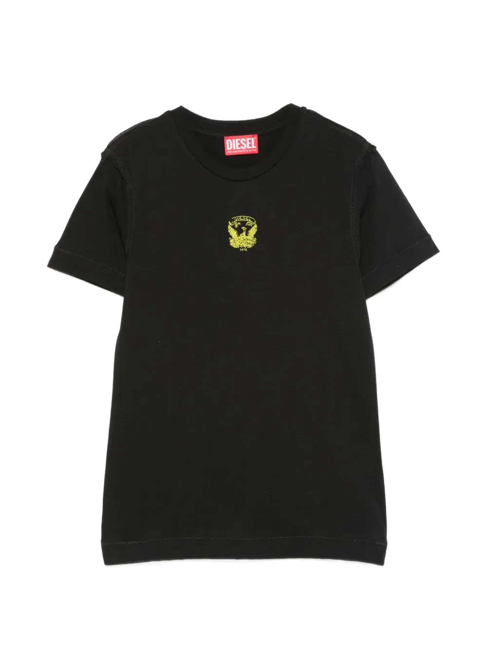 Футболка с принтом орла Diesel Kids, черный