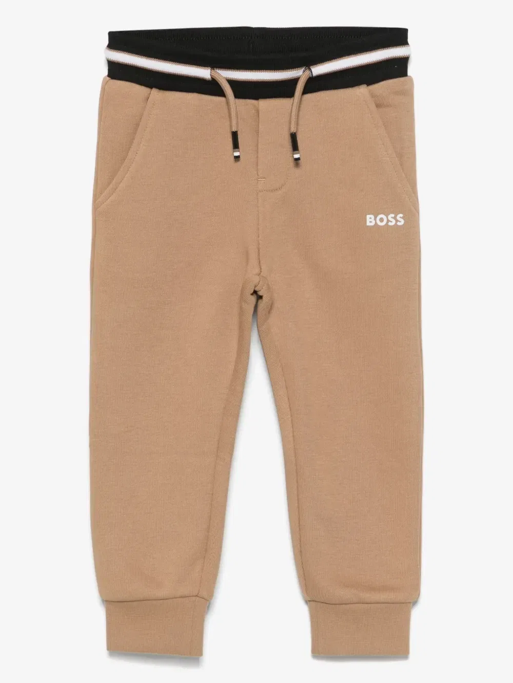 Спортивные брюки с логотипом BOSS Kidswear, коричневый