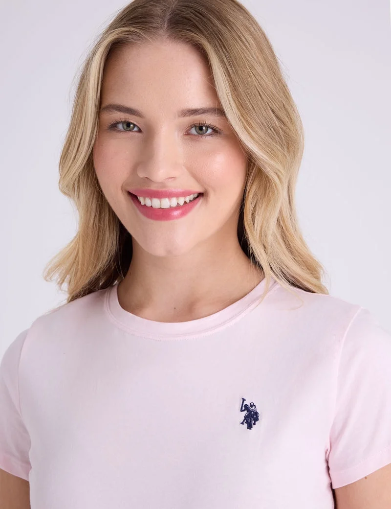 Женская футболка U.S. Polo Assn. Crew Neck, розовый — фото 4