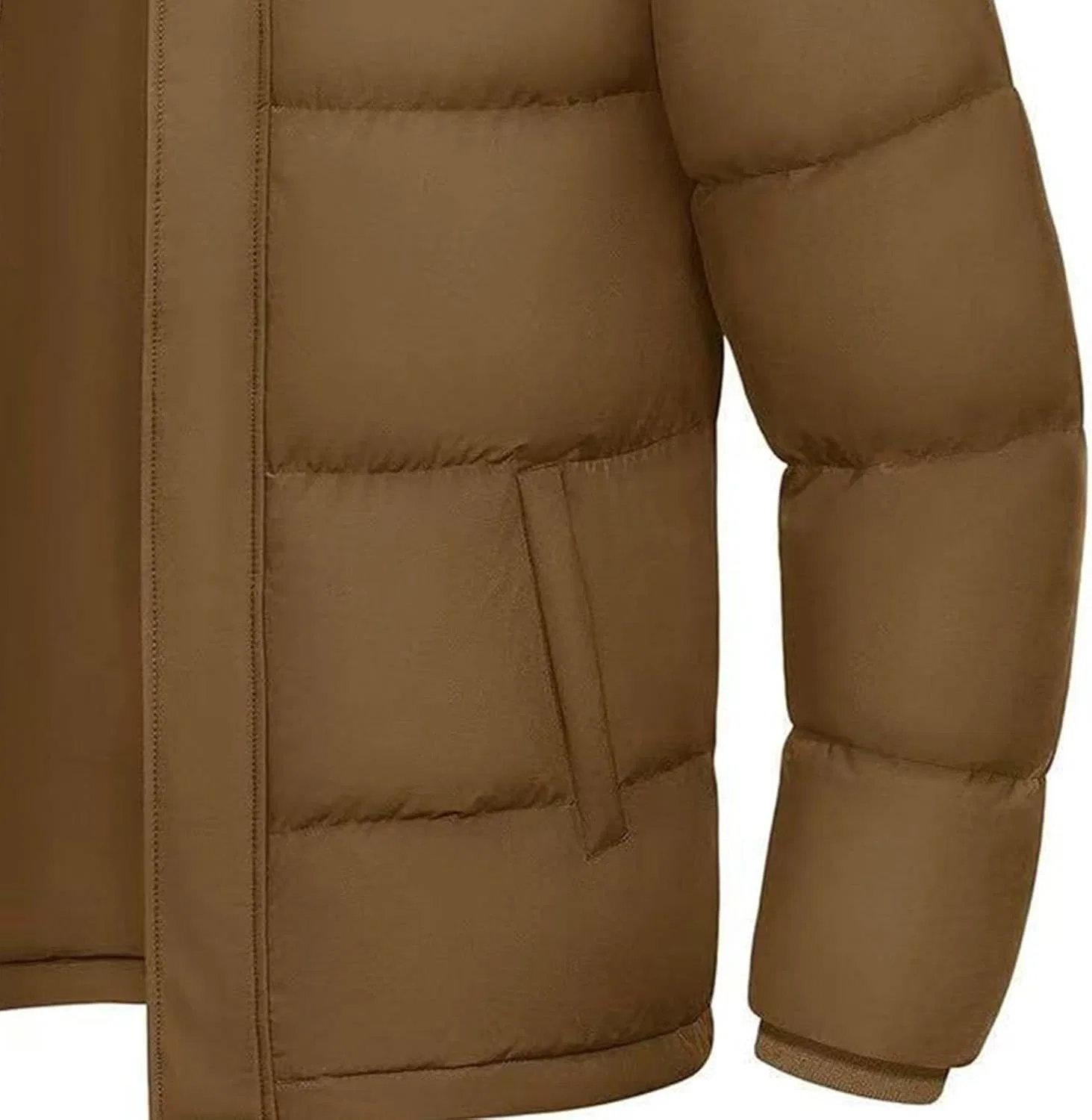 Мужское зимнее пальто с длинным рукавом и воротником-стойкой, Bubble Jackets, коричневый — фото 4
