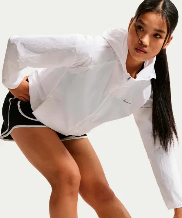 Куртка беговая легкая UV защита, Tempo, Nike, белый — фото 3