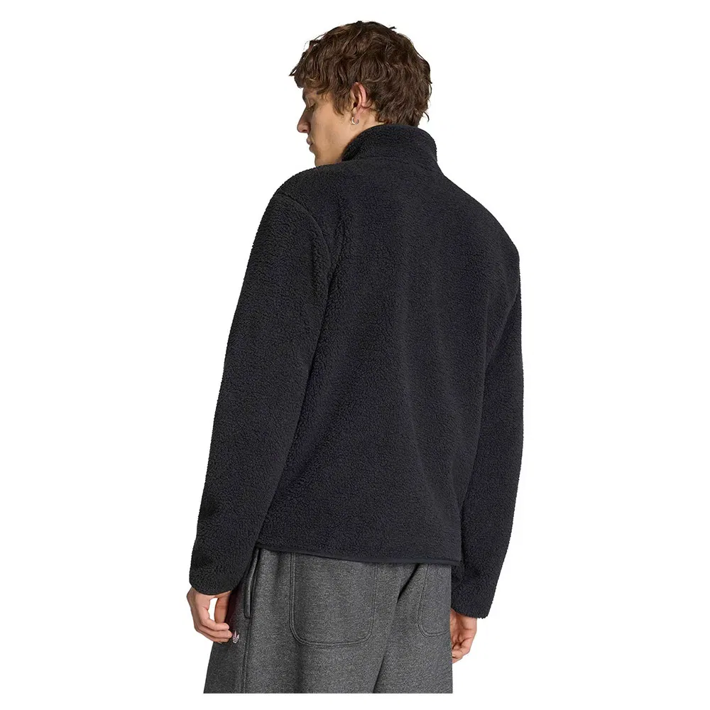 Куртка флисовая Trefoil Essentials Teddy Fleece Adidas Originals, черный — фото 2