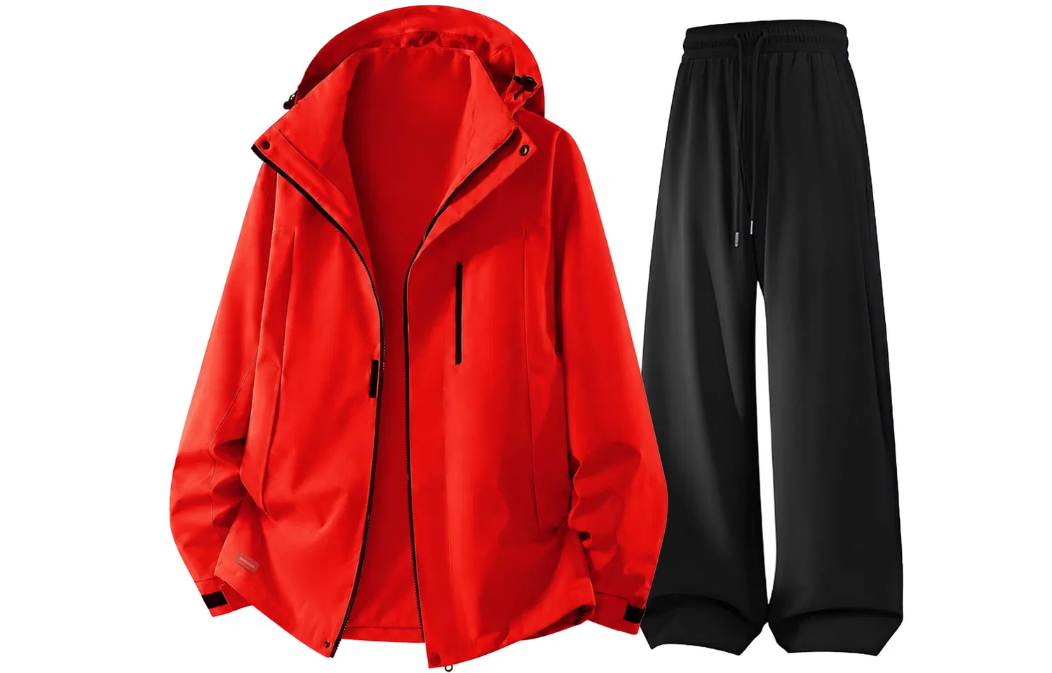 Детский комплект куртка и брюки с капюшоном Windbreaker Jacket & Pants Sets, Red Black WARRIOR
