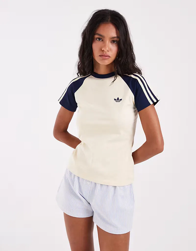 Футболка Adidas Originals Superstar, кремовый и, темно-синий