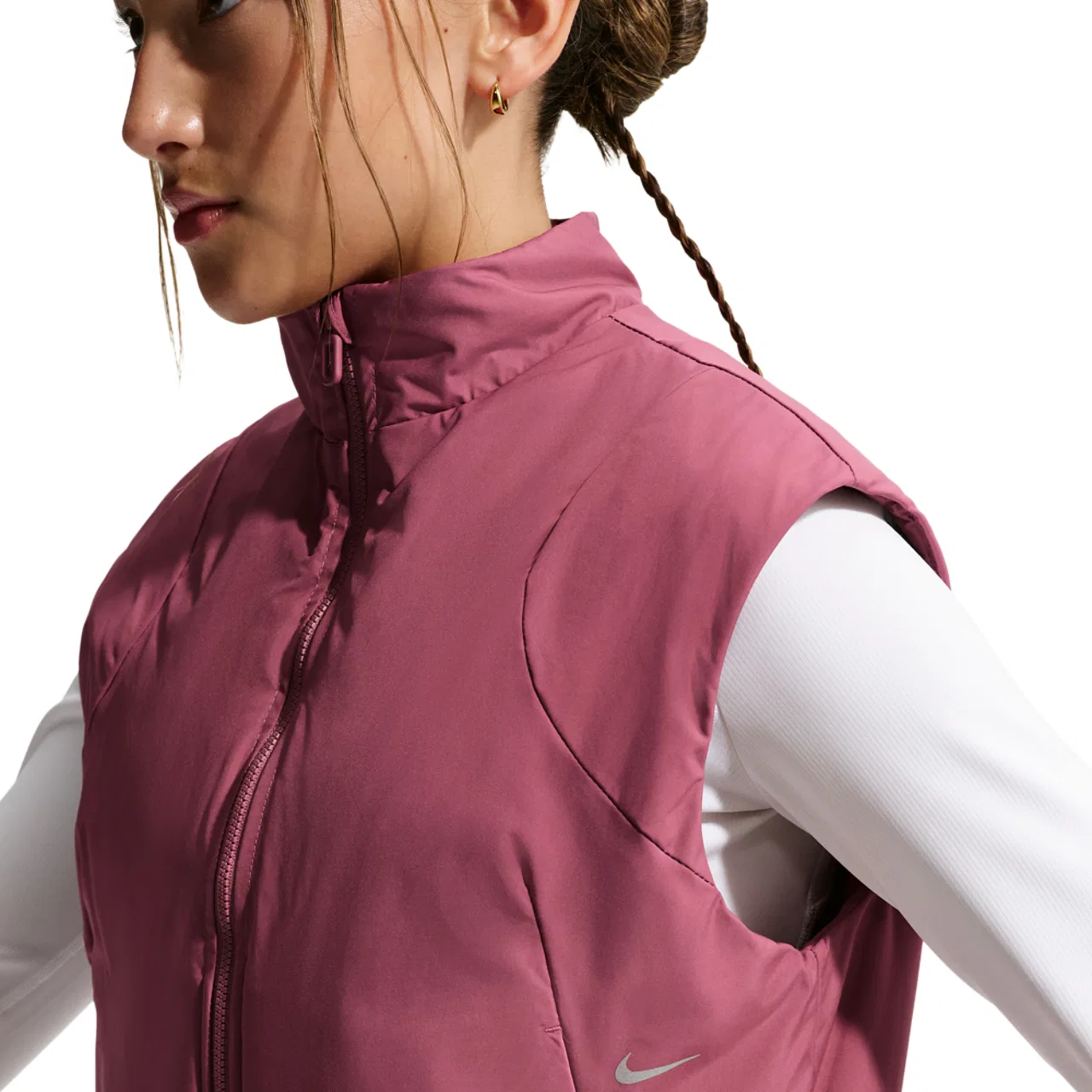 Детский жилет без рукавов с принтом Nike Mavn Slim-Fit Filled Vest, Nike, Pink Smoke