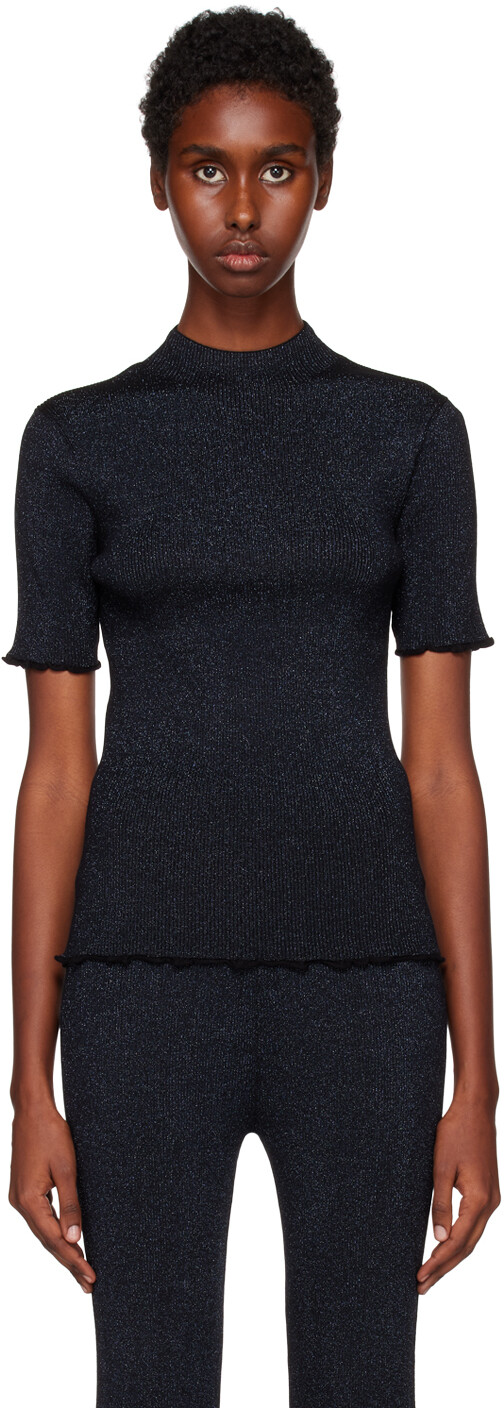 

Темно-синяя футболка Marled 3.1 Phillip Lim, Синий, Темно-синяя футболка Marled 3.1 Phillip Lim