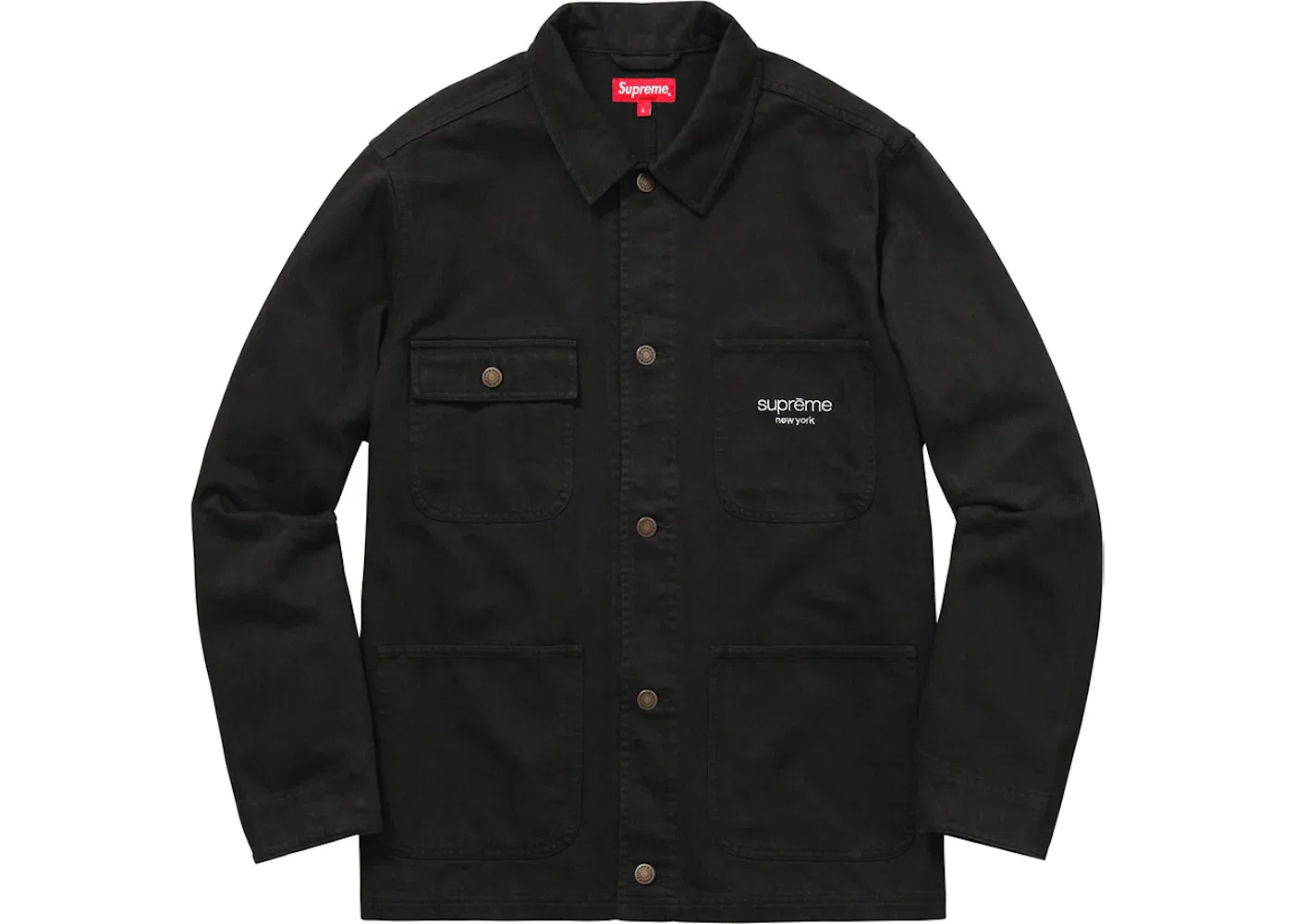 Мужское пальто джинсовое Supreme, Black