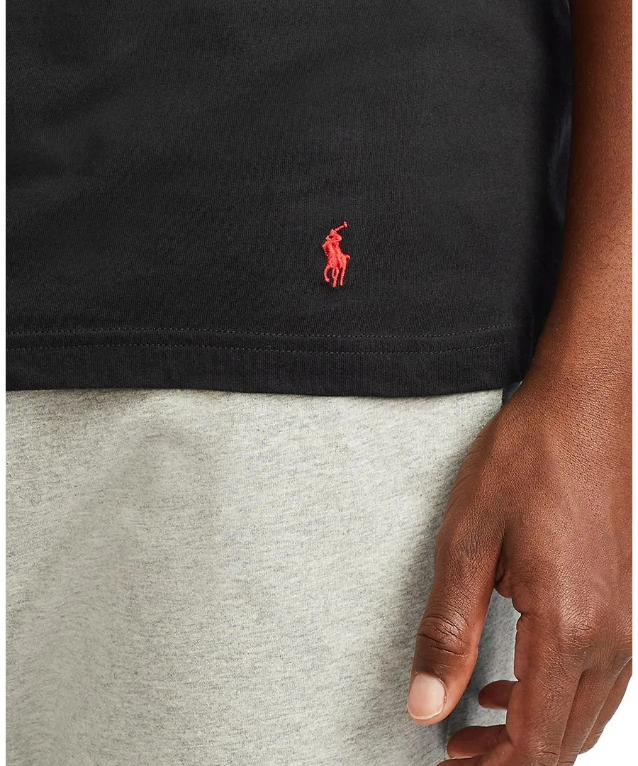 Комплект из 3 футболок с круглым вырезом Classic Fit Polo Ralph Lauren, Black — фото 3