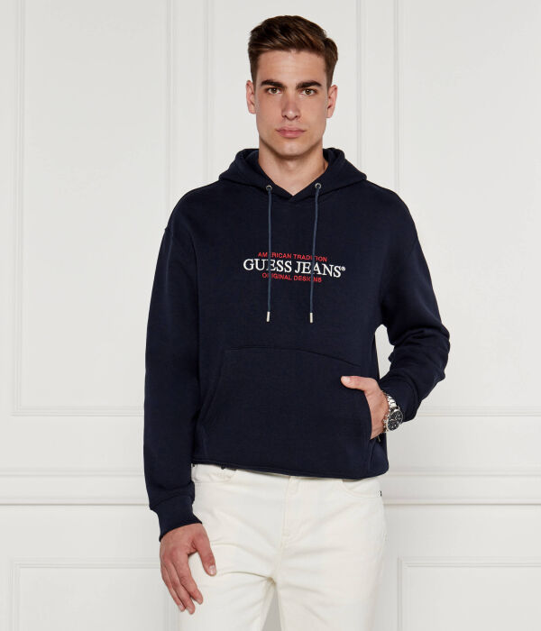 

Толстовка мужская Guess Jeans Regular Fit с логотипом, синий