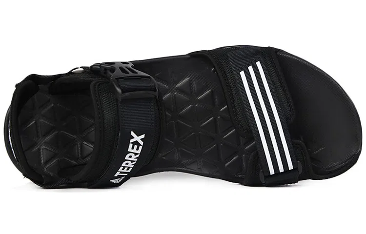 Детские сандалии для активного отдыха с закрытым носком Terrex Cyprex Ultra 2 Dlx Adidas, Black White — фото 4