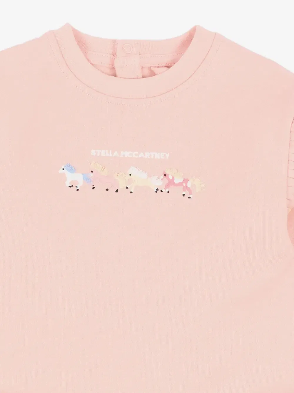 Хлопковый свитшот с оборками Stella McCartney Kids, розовый — фото 3