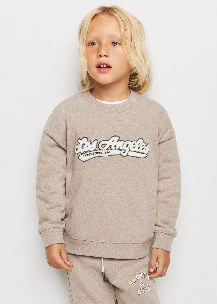 Детский свитер MANGO KIDS телесного цвета — фото 2