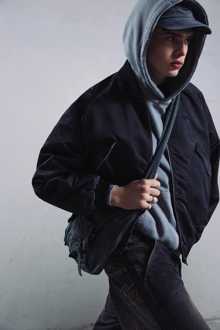 

Сумка-Шоппер из перекрещенной ткани Pull And Bear, черный
